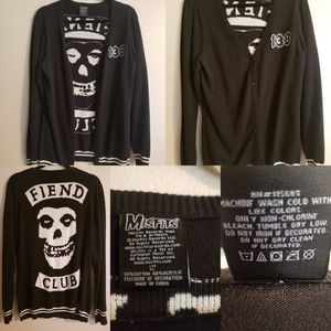 Misfits 138 XL Black Skull Cardigan